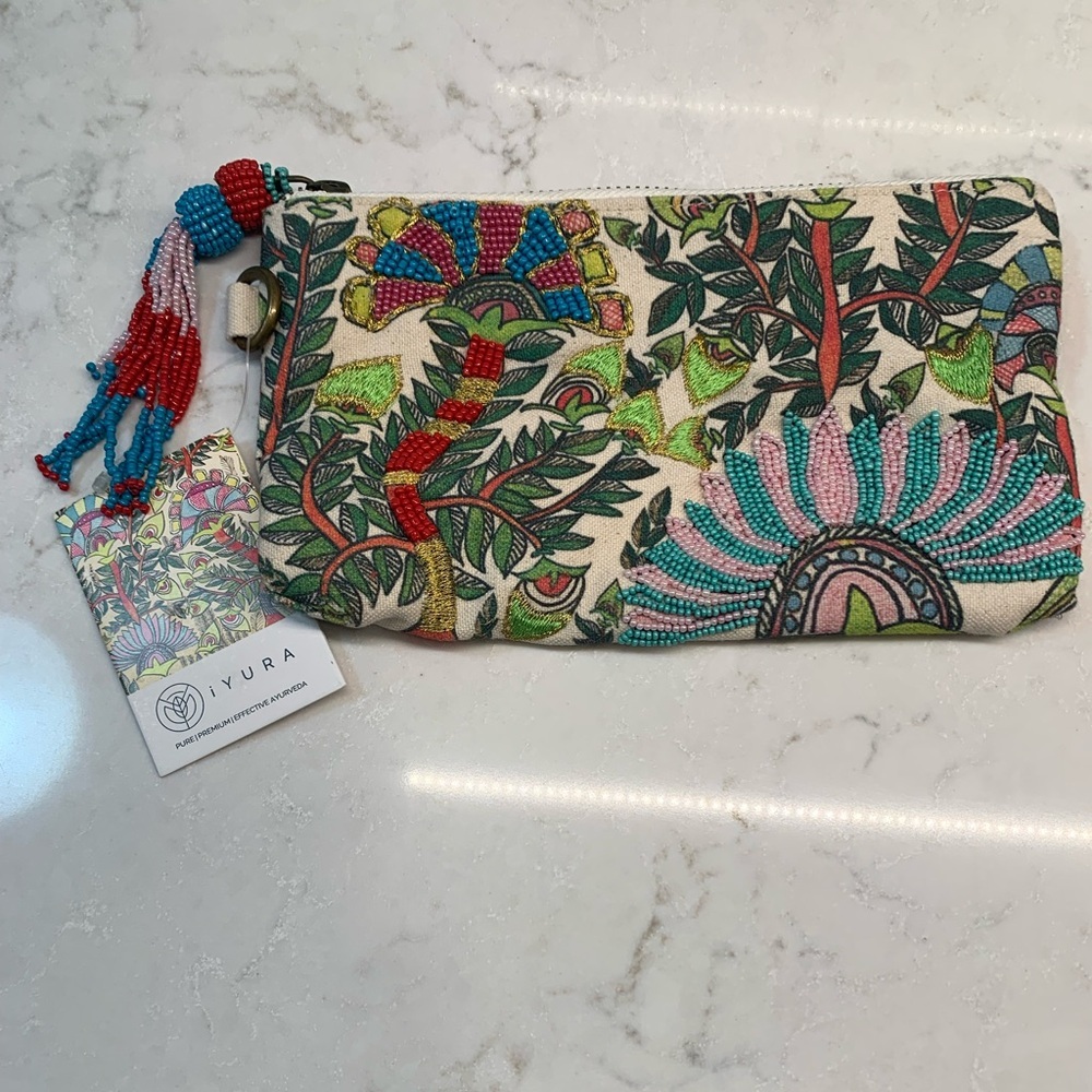 NEW Iyura Multicolor Embroidered Pouch Clutch​